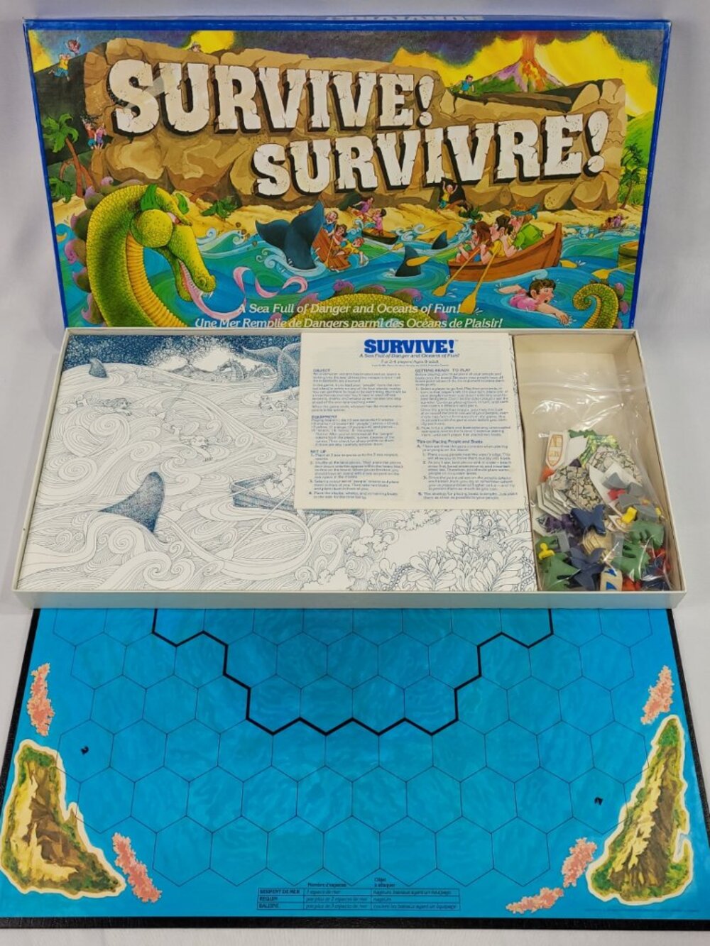 Survive 1982 Vintage 100% Complete Board Game by Parker Brothers